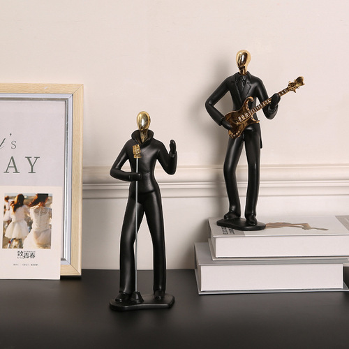 Creative band character ornaments, light luxury, personalized porch decoration, TV cabinet, wine cabinet, study room desktop crafts
