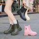 Rain boots new ladies rain boots short tube waterproof rubber shoes Chelsea Martin fashion water shoes non-slip beautiful water boots