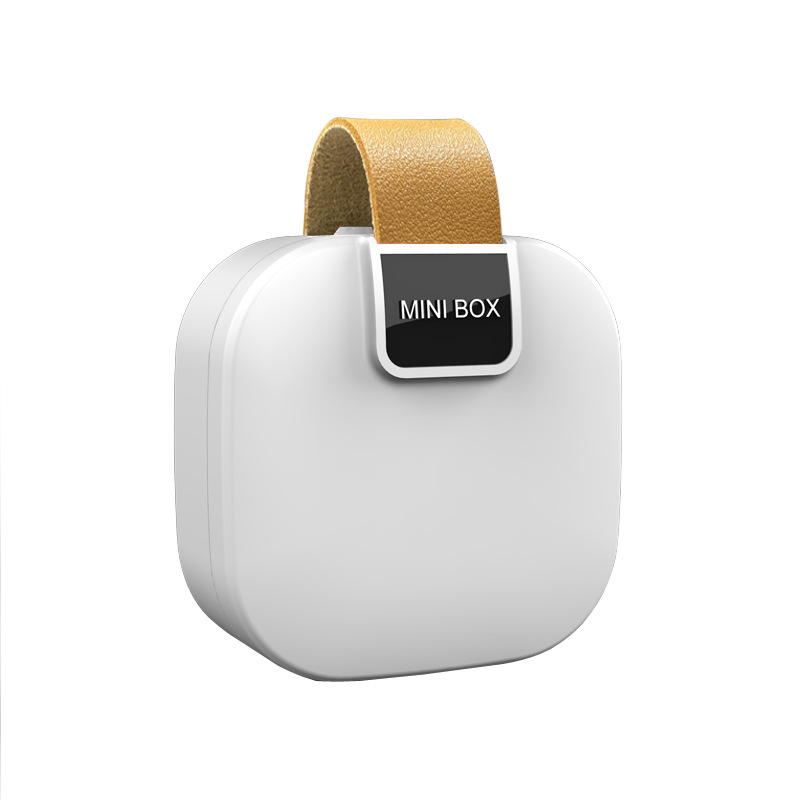 Suministro directo transfronterizo de viaje Mini caja de anillo Caja de joyería portátil pequeña Pendientes de cuero de plástico Anillo de almacenamiento de joyas