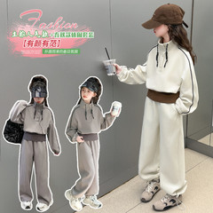 女童运动套装2025秋季新款儿童中大童卫衣外套裤子休闲两件套秋款