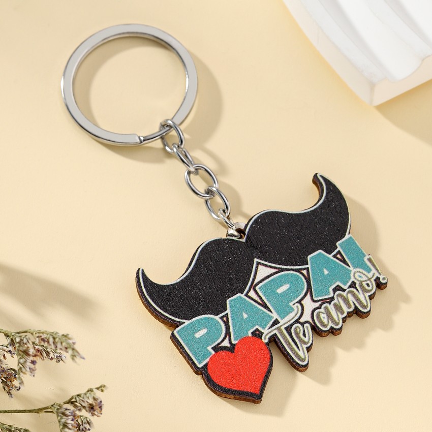 Modern Style Letter Wood Father'S Day Unisex Keychain display picture 12