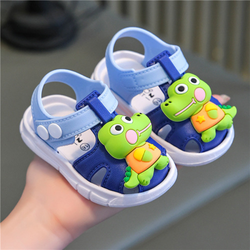 Baby Toddler Walking Shoes with Soft Upper and Bottom, Breathable for Girls and Boys, Cute Dinosaur Sandals for Summer
