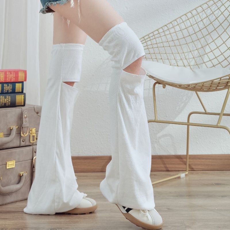 Sun Protection Leg Set Women's Sports Casual Hot Girl Wide Leg Horn Over-the-Knee Calf Socks All-Match Ins Style Long-Barrel Socks Set