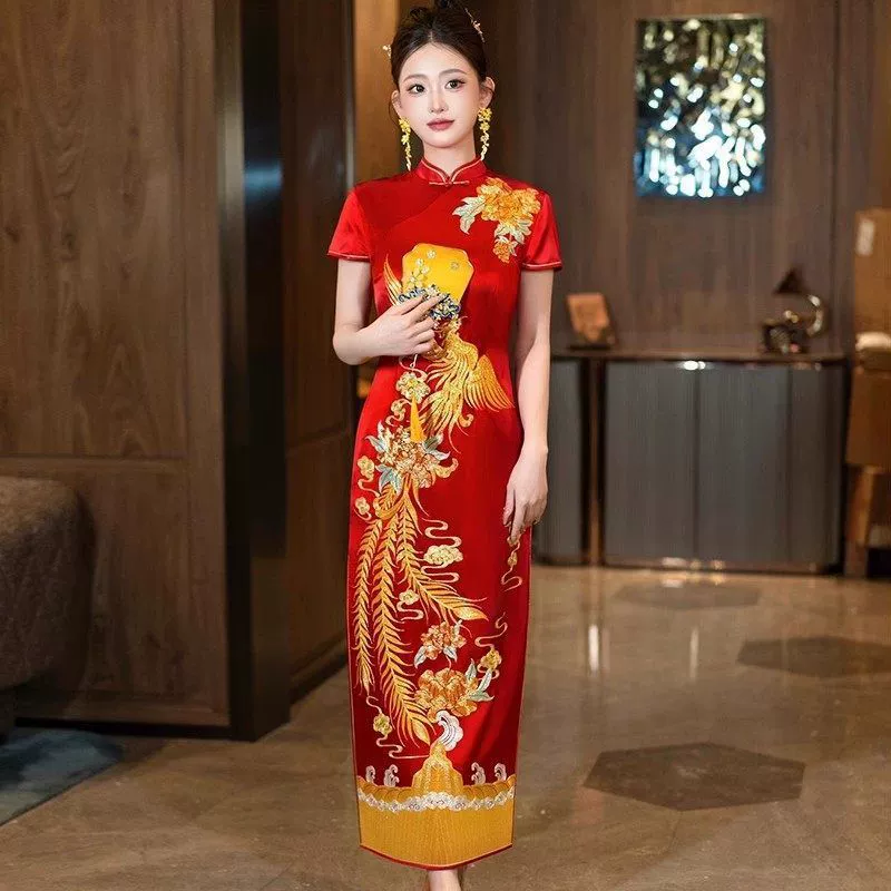 Xiuhefu Cheongsam 2025 Новое китайское свадебное платье Тостовое платье Свадебное обручальное платье Новое китайское свадебное платье