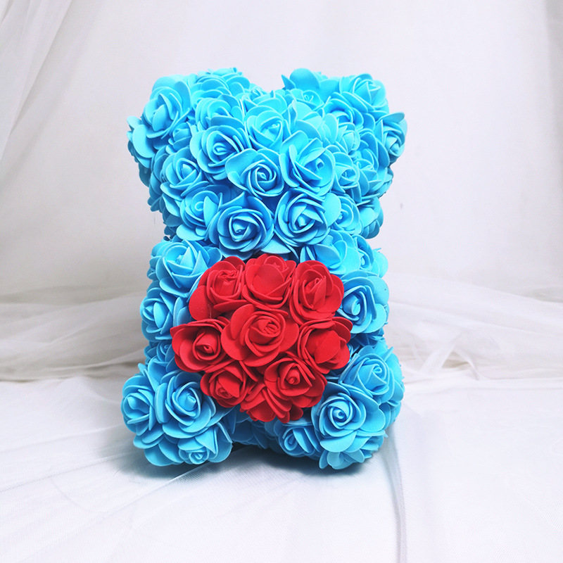 Festival Gifts Christmas PE Simulation Immortal Flower 25cm Rose Bear Chinese Valentine's Day Gift Foam Bear Birthday Festival Flower Gift Chinese Valentine's Day Limited Gift_voghion.com