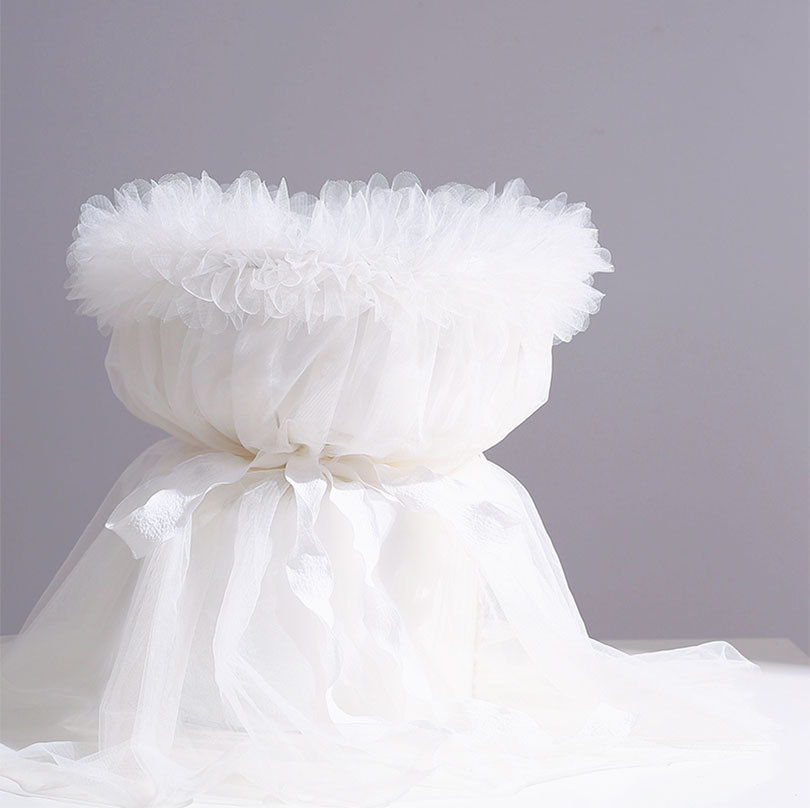 Flor Sombra diosa Día de San Valentín bolsa de hilo de flores volando hilo de hadas moldeado integrado gasa falda flor embalaje gasa material floral