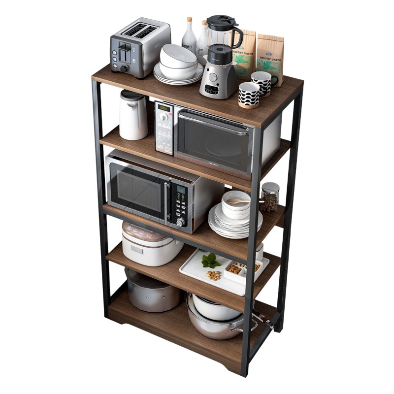 Estante de cocina de piso a techo Estante de almacenamiento y almacenamiento para el hogar de varios pisos, ollas y platos multifuncionales, estante de suministros para horno microondas