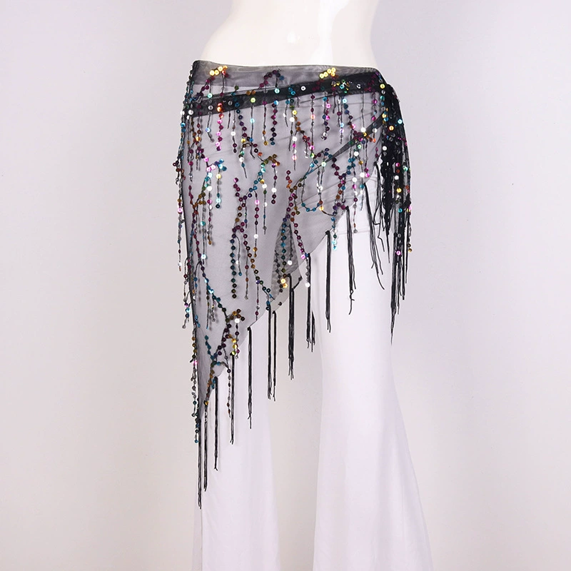 Triangular scarf, nail sequins with tassels, belt, internet celebrity, for beginners