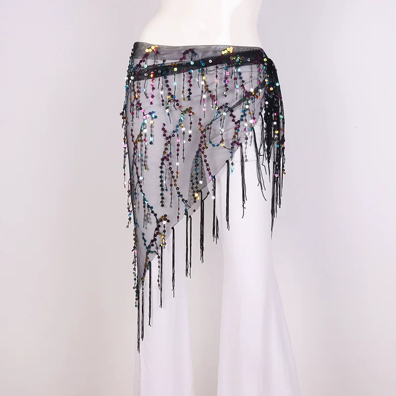 Triangular scarf, nail sequins with tassels, belt, internet celebrity, for beginners