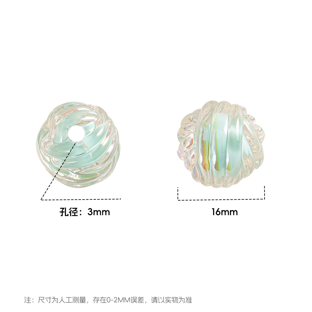 AB color acrílico transparente cuentas de caramelo cuentas de bricolaje cadena de teléfono móvil accesorios de joyería hilo corazón de azúcar cuentas al por mayor