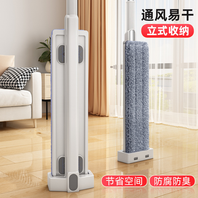 新しいレイジーハンズフリーモップ回転式乾湿両用床吸収性モップ交換可能 35/42CM|undefined