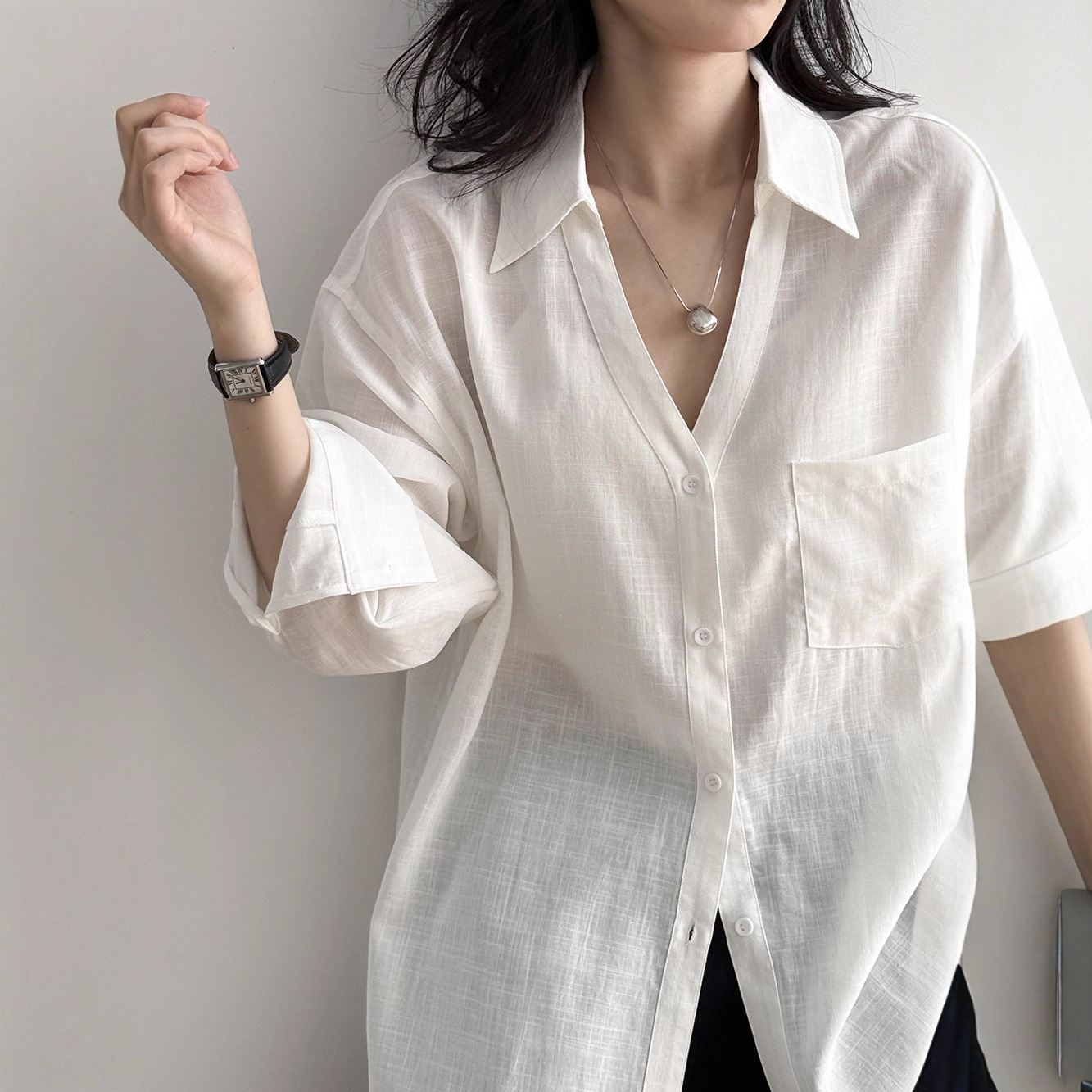 2026 Linen Style Long-Sleeved Shirt for Women, New Autumn Design with Unique Style