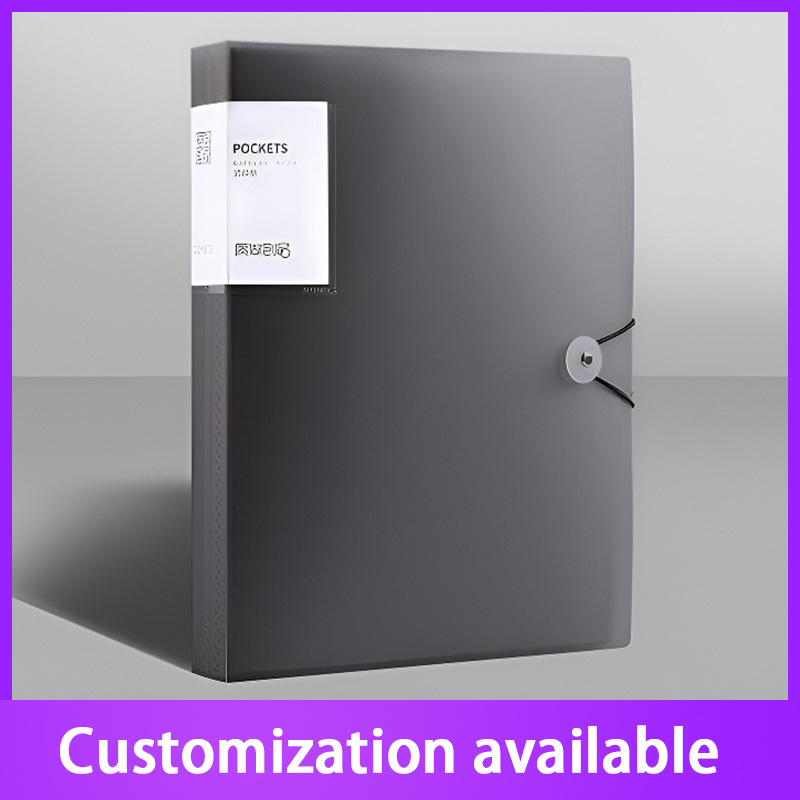 Custom A4 Document Folder w/ Clear Insert Pockets