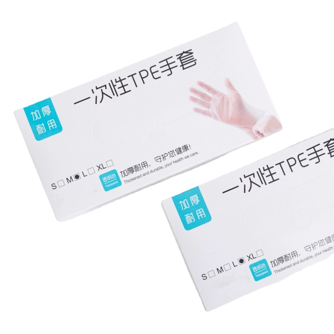 Одноразовые перчатки из ТПЭ пищевые защитные прозрачные утолщенные перчатки из ТПЭ одноразовые утолщенные перчатки в коробке
