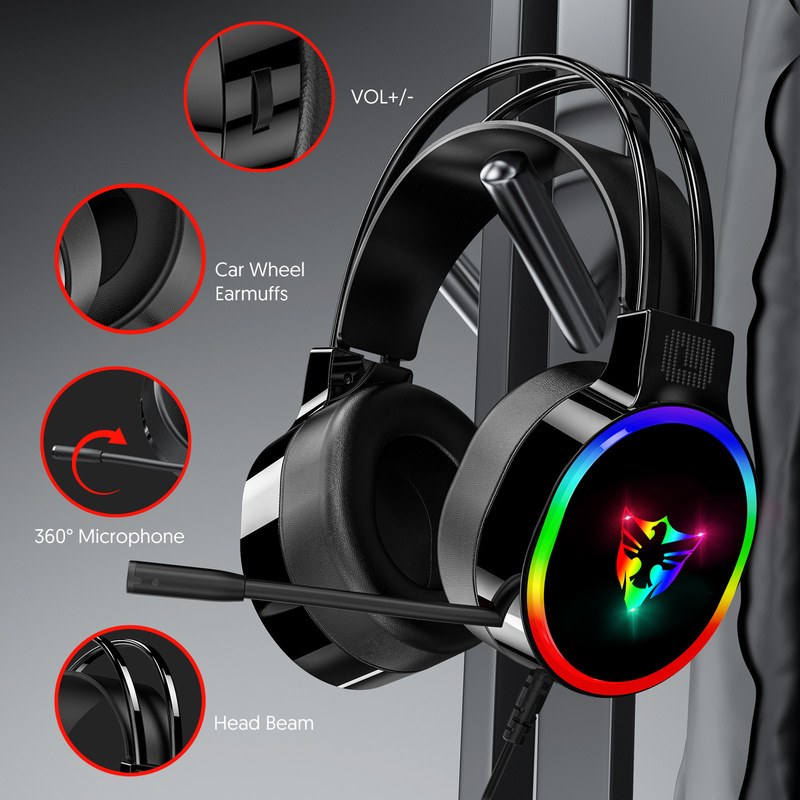 USB Gaming Headset Mobile Phone Type-C Over-Ear Noise-Canceling Headset 7.1 Sound Positioning E-Sports Gaming USB Gaming Headset Mobile Phone Type-C Over-Ear Noise-Canceling Headset 7.1 Sound Positioning E-Sports Gaming