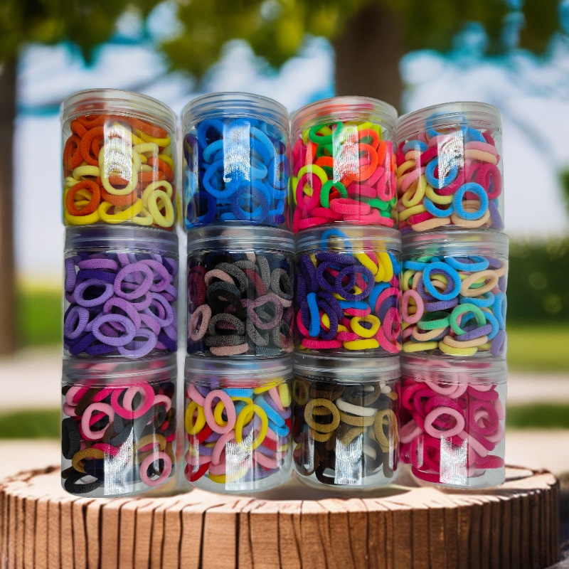 Fábrica directa enlatada de alta elasticidad no daña cabello de cabello de chicas anillo de toalla simple banda de goma cabello de cabello anillo de cabello de bebé