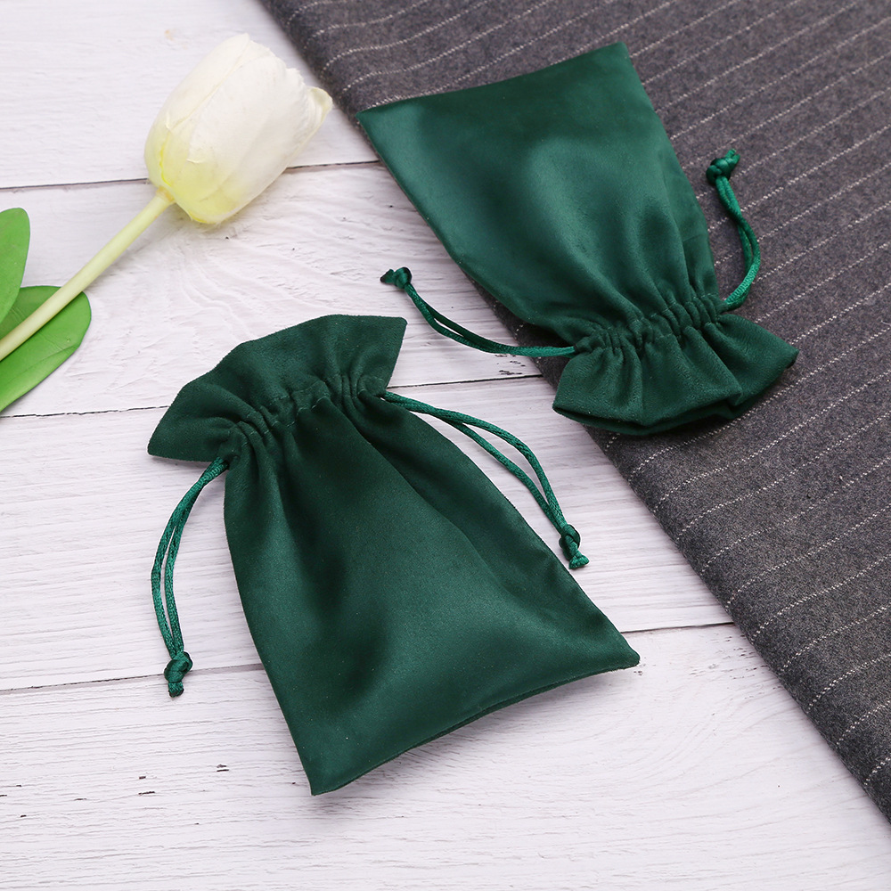 15g Weight Jewelry Packaging Bags Classification 1 Piece Quantity Daily Occasion Solid Color Pattern Drawstring Design Fashion Style 1 Piece Fashion Solid Color Cloth Drawstring Jewelry Packaging Bags 2