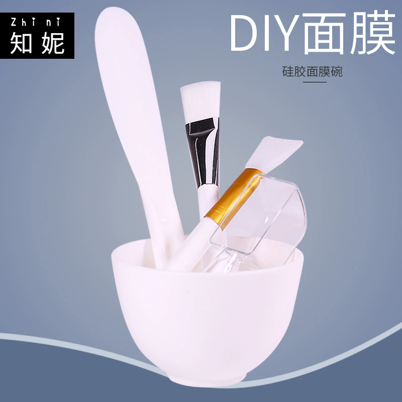 Инструменты для маски DIY Силиконовая маска Чаша костюм Маска Кисть Мерная ложка Домашняя посуда Начинающие Полумесяц Белый