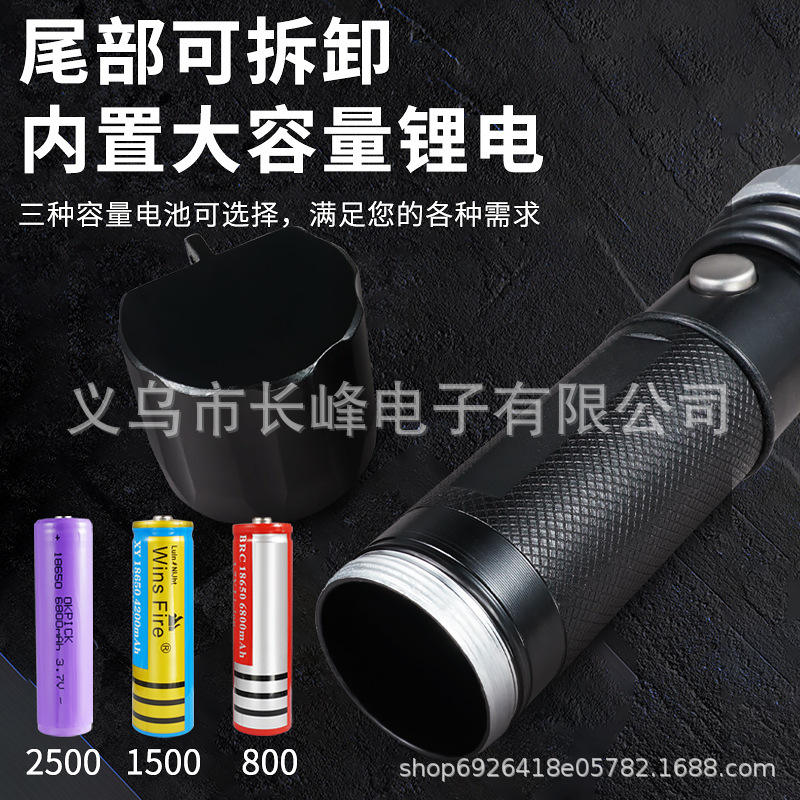 Linterna de múltiples funciones al aire libre transfronteriza resaltar COB lámpara lateral incorporada de gran capacidad Batería de litio linterna de iluminación de larga resistencia