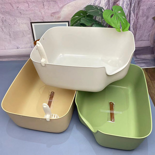 New cat litter box with high anti-splash square cat toilet pet cleaning supplies in stock wholesale