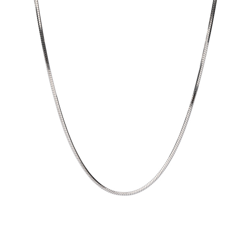 Collar de cadena de hueso de serpiente personalizado 925 joyería de plata esterlina procesamiento colgante de cadena de clavícula para dibujar una muestra de plata hecha a medida