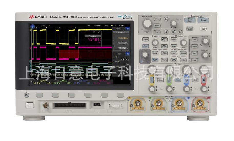 是德MSOX3034A/G/T混合信号示波器350MHz 4个模拟通道16数字通道