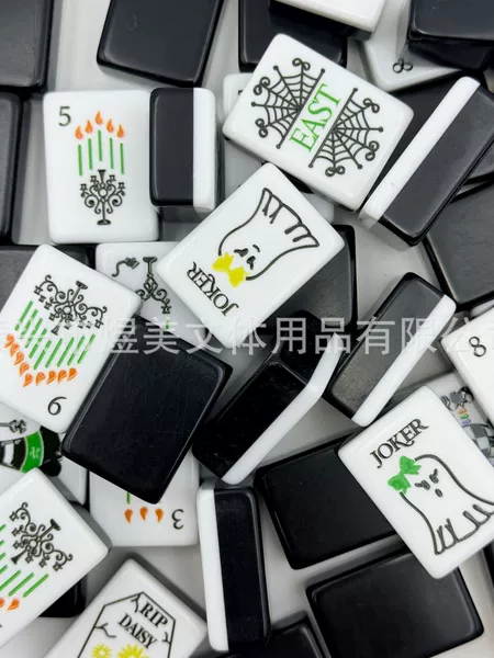 Supply of foreign trade mahjong, Halloween ghost American mahjong, American-style mahjong, acrylic double-layer mahjong