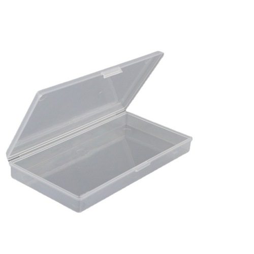 Transparent rectangular covered PP plastic box hardware gadget parts storage box refill sample box flat wholesale
