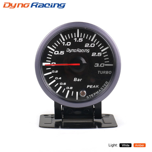 Dyno Racing 60mm Needle-Tipped Tachometer/Turbocharger Gauge/Water Temperature/Oil Temperature/Oil Pressure/Voltage