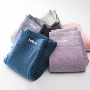Autumn and Winter new children's double-layer thickened warm pants boys' fleece-lined cotton pants baby high waist girls' bottoming cashmere pants