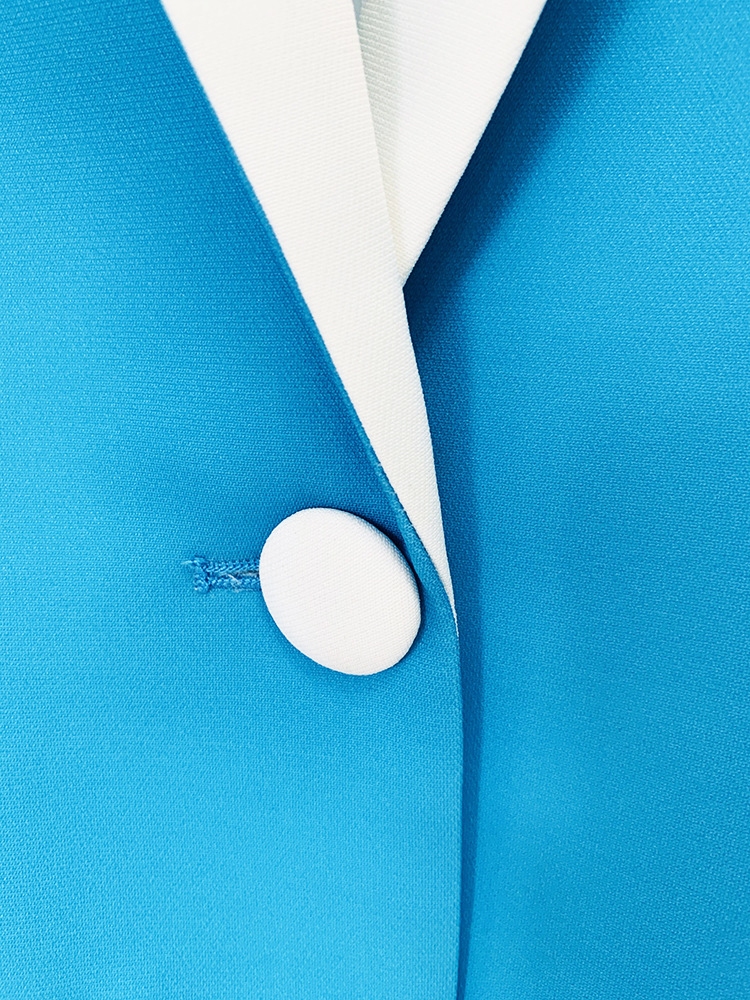 GraceChic Disponibile nel 2025 Nuovo Completo Due Pezzi con Pantaloni Slim a Un Bottone e Motivo Color Block per Celebrità Europee e Americane_voghion.com