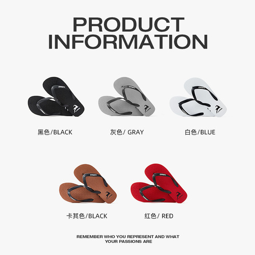 Luradi men's non-slip casual flip-flops, summer flip-flops, wear-resistant, trendy, simple beach sandals and slippers
