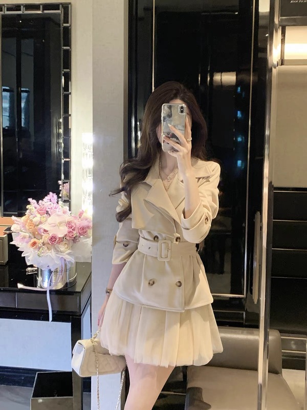 JustQin千金姐感2025新款秋装高级感气质绑带麂皮绒外短套女|undefined