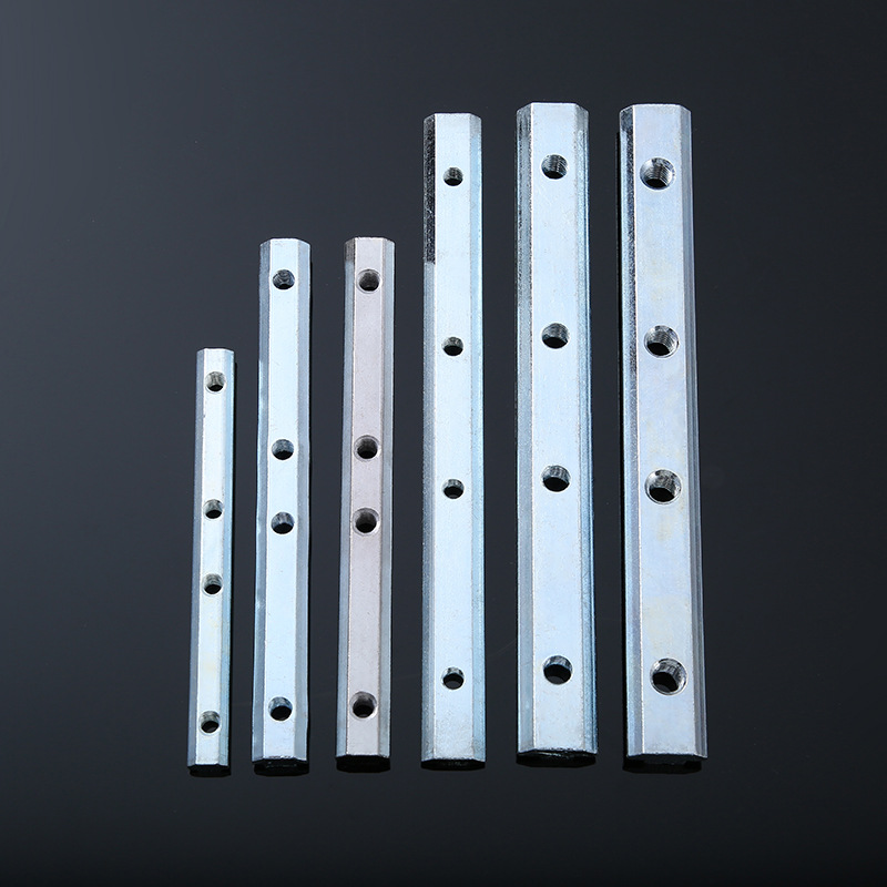Conector de perfil de aluminio con acoplamiento de riel de ranura incorporado, estándar europeo de guía de riel de guía, hardware al por mayor