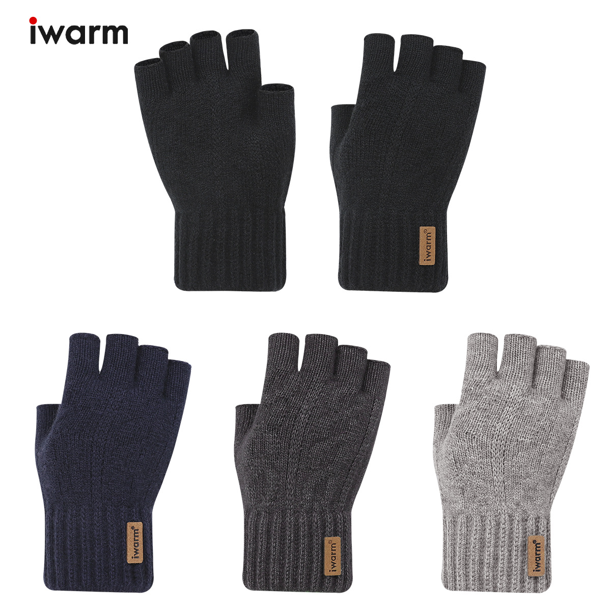 Gants chauds en tricot d'alpaga Gants tactiles froids pour hommes et femmes_voghion.com