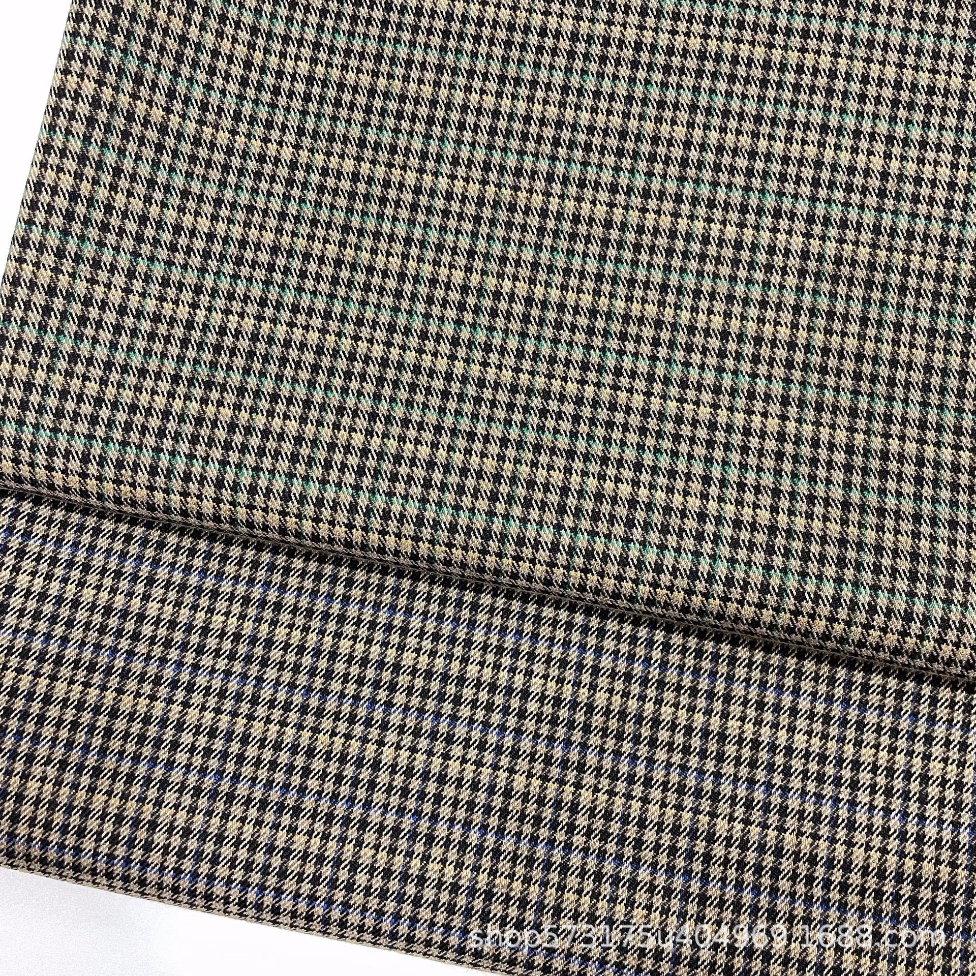 千鸟格休闲西装外套 裤子 连衣裙 半身裙 时装面料 TR色织格子布