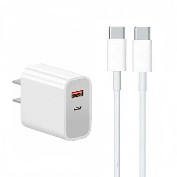 PD30W dual port fast charging head + dual C fast charging cable 1.0 meters [Set]