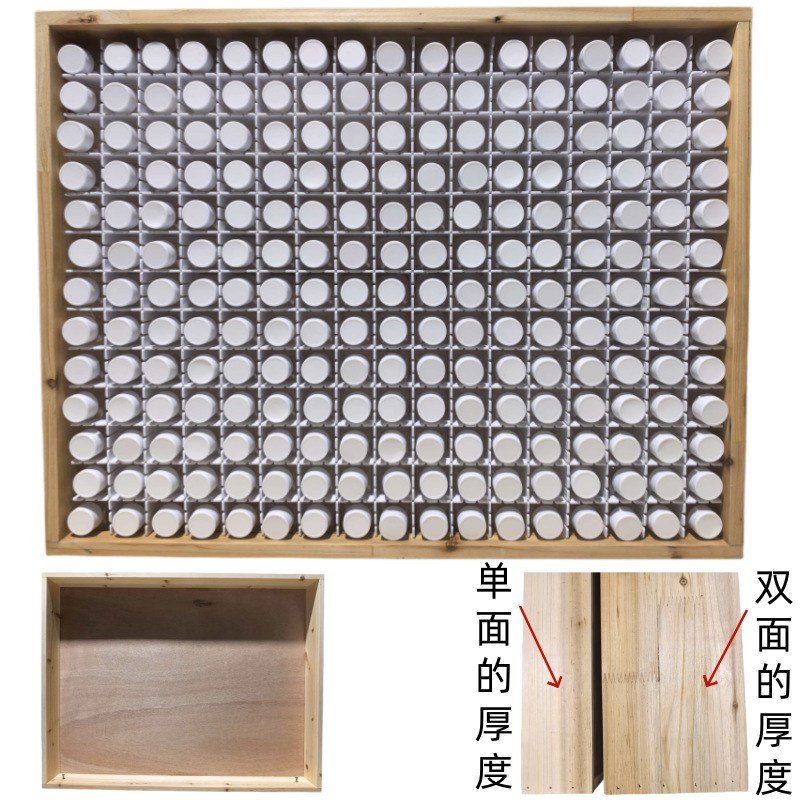 221-Color Bead Storage Box, Solid Wood Desktop Storage Box, Creative Grid Organizer, Bead Storage Rack