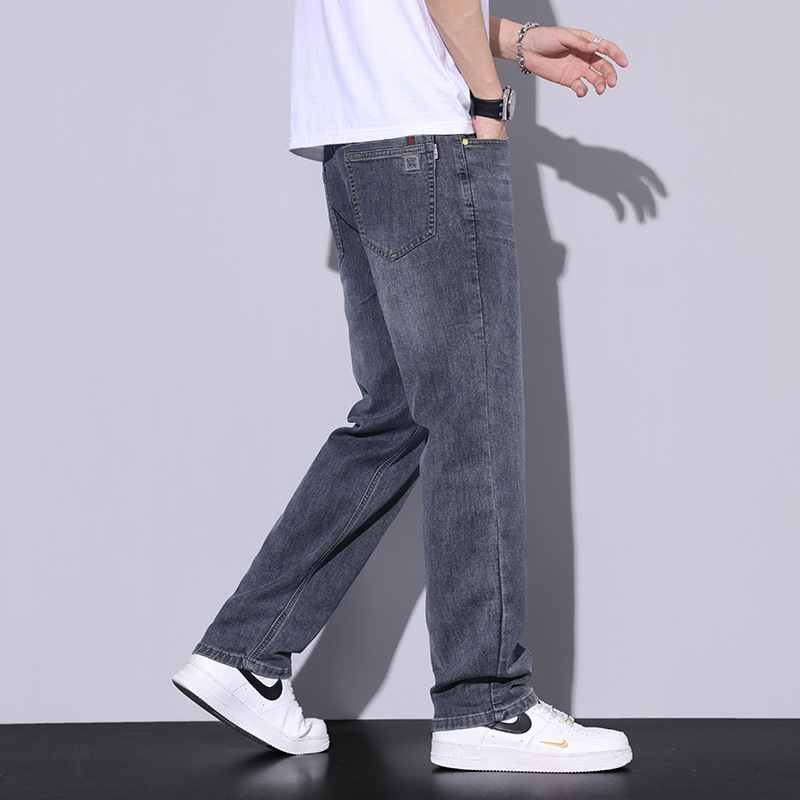 2025 春夏新作ジーンズメンズルーズストレートトレンディカジュアル多用途トレンディ薄手ロングパンツ男性用|undefined