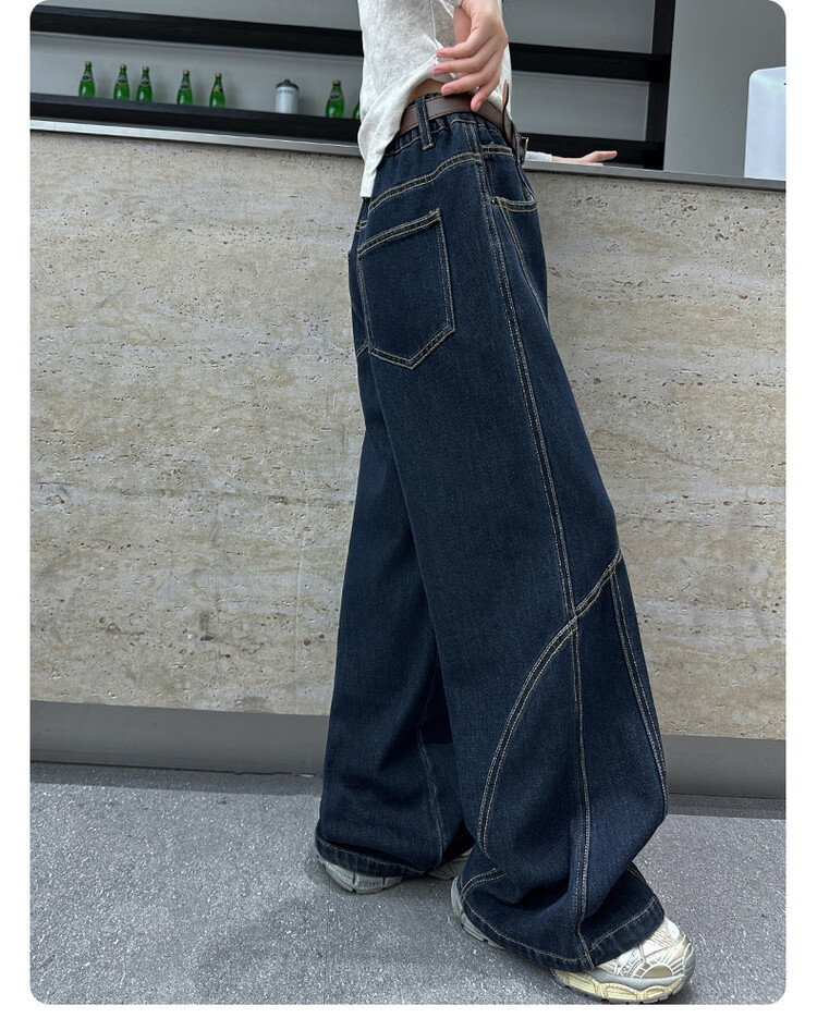 24165 Jeans White Gray Top Rabbit Fur Spring And Autumn New Children's Miscellaneous European And American Jeans_voghion.com