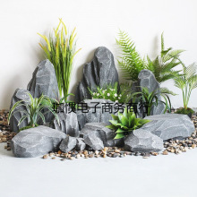 石头造景泡沫假山摆件庭院装饰布置室内景观影视道具素材仿真绿植