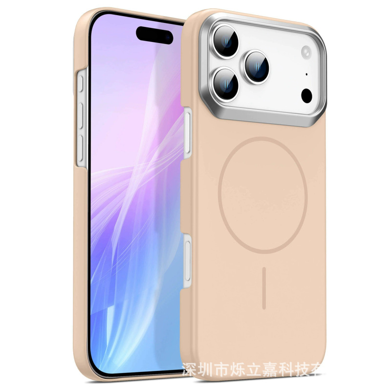 适用iphone17PROMAX金甲PC磁吸手机壳苹果16肤感磨砂15防摔保护套|undefined