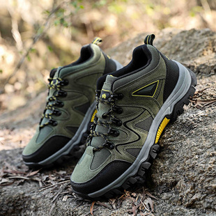 Outdoor Work Shoes 2025 New Four-Season Hiking Shoes Hiking Waterproof Non-Slip Wear-Resistant Low-Top Shoes Men's Travel Shoes