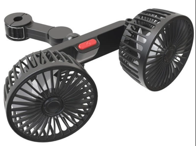 Digər kiçik elektrik cihazlar, Car Fan with Dual Heads - chair-back-double-head-fan-usb