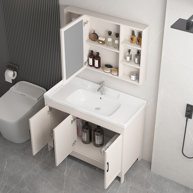 Cream-wind espacio de aluminio piso lavabo cerámica lavabo