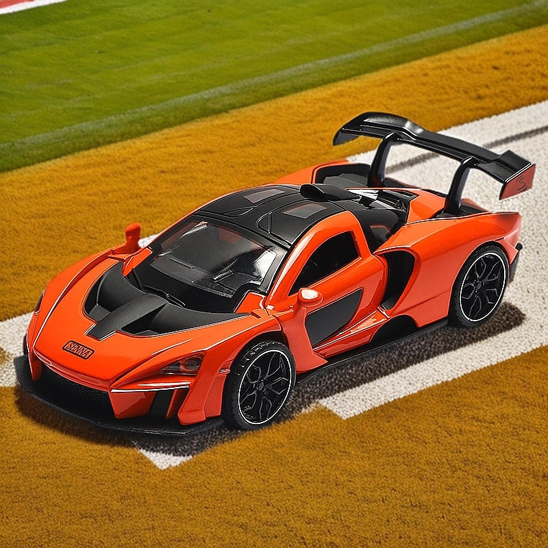 New Austrian 1/32 McLaren Senna Alloy Car Model Huili Acousto-optic Toy sports car Simulation Car Butterfly Door