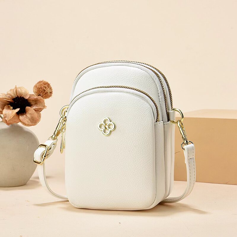 Multi-layer Mobile Phone Bag Women's 2024 New Summer Mini Lightweight Small Bag Fashionable Vertical Versatile Shoulder Crossbody Bag