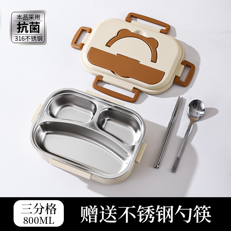 Caja de almuerzo para estudiantes aislada de acero inoxidable 316