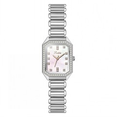 詩高迪時尚女士手錶方形鑲鑽錶盤手錶女氣質不鏽鋼錶帶個性腕錶