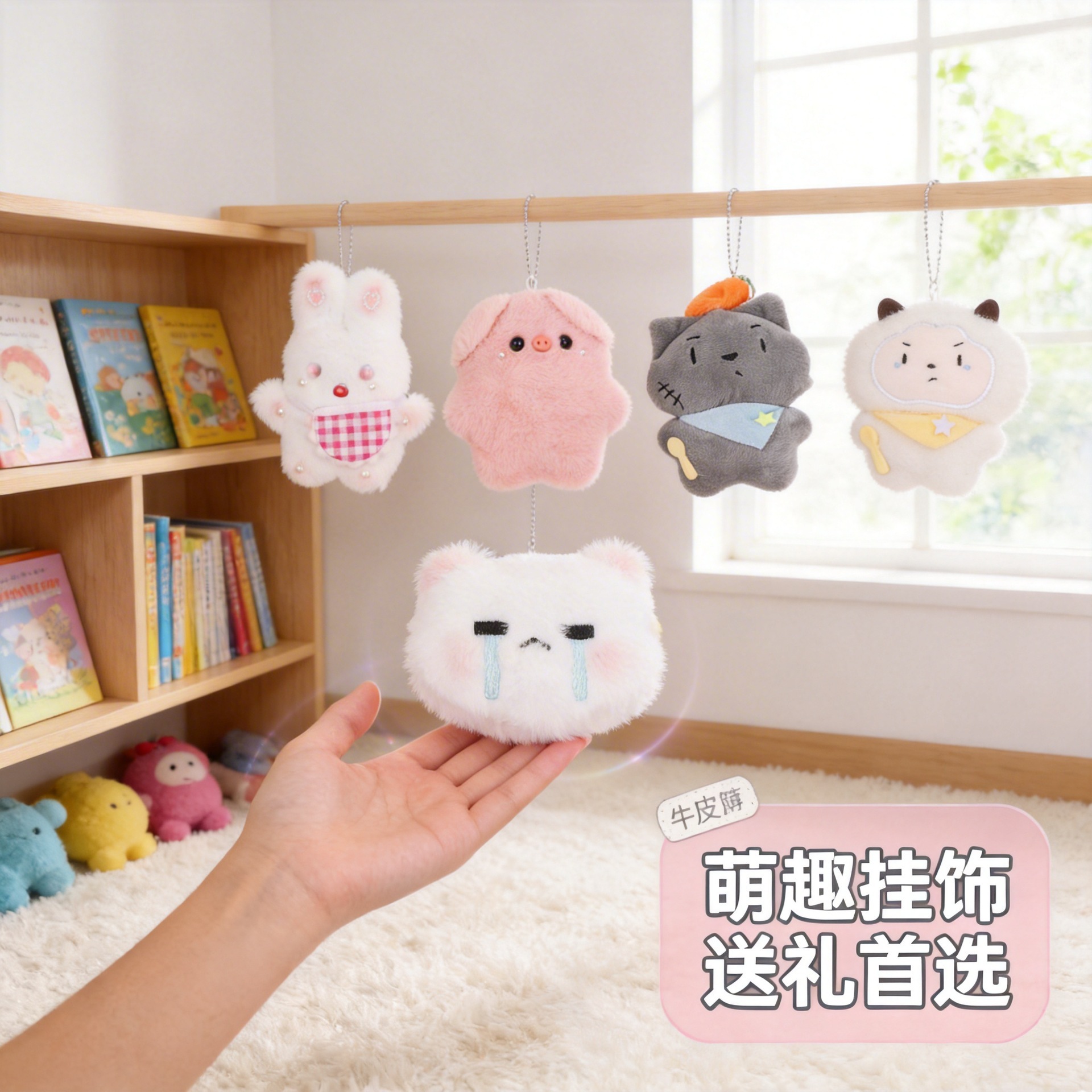 ins公仔毛绒挂件小猪地摊玩偶钥匙扣批发小玩偶挂件批货
